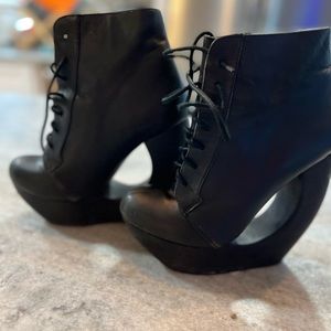 Jeffery Campbell cut out wedge booties